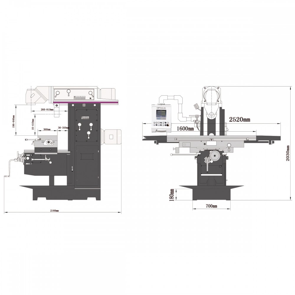 Μηχανουργική  Φρέζα  Optimum MT 230S