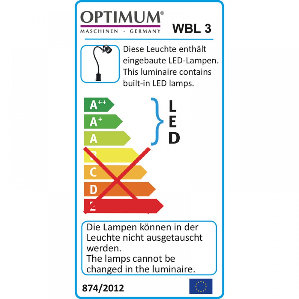 Φωτιστικό μηχανημάτων LED WBL 3 Optimum
