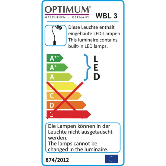 Φωτιστικό μηχανημάτων LED WBL 3 Optimum