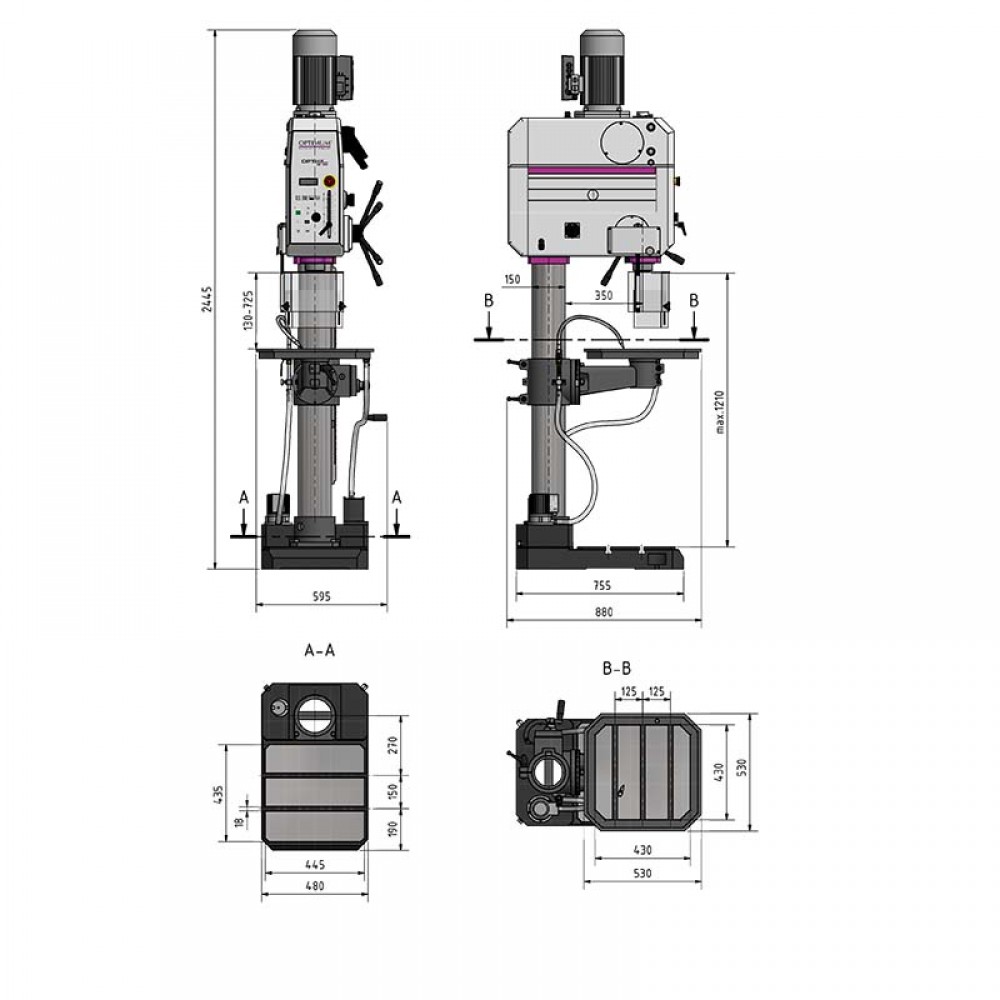 Γραναζωτό δράπανο DH 45 V Optimum