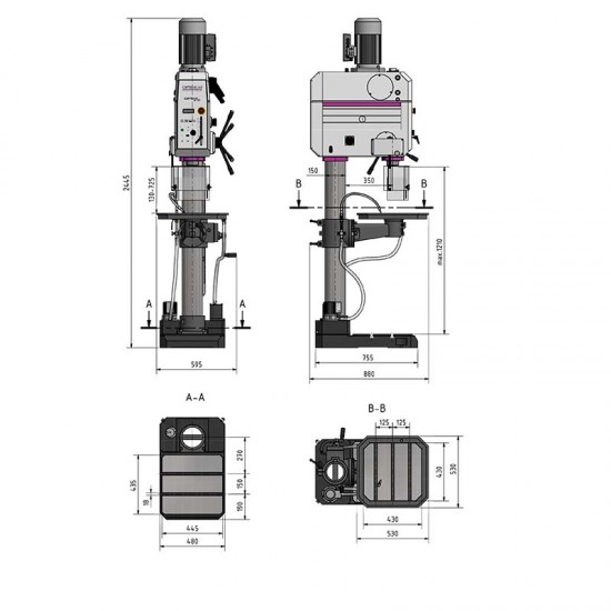 Γραναζωτό δράπανο DH 45 V Optimum