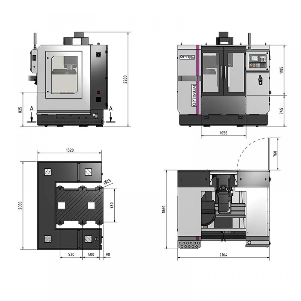 Φρέζα CNC F 105 ADVANCED Optimum 