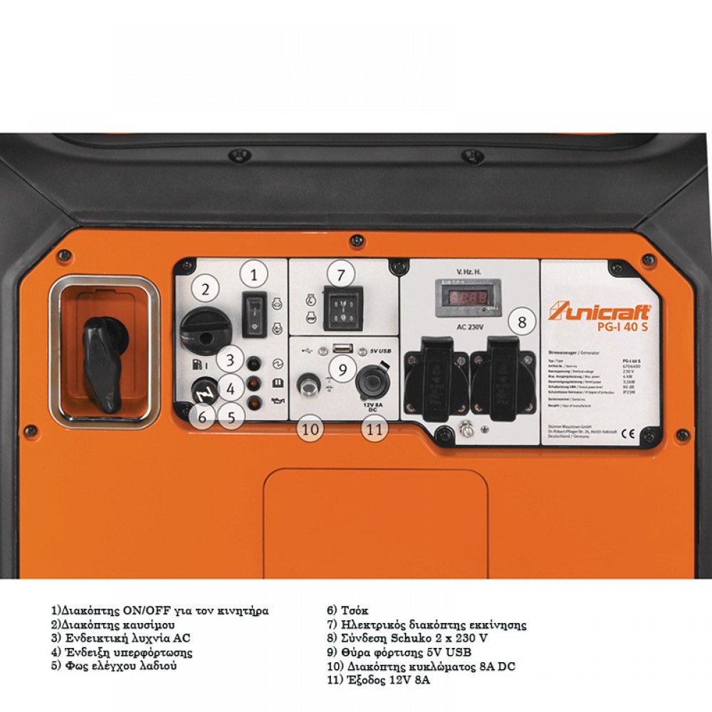 Γεννήτρια ρεύματος inverter PG-I 40 S Unicraft